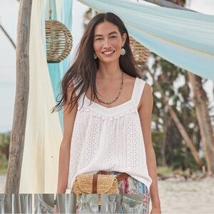 SUNDANCE sugar sand Eyelet Tank